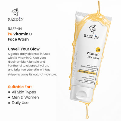 Vitamin C Face Wash (1%) — (Gentle, No Strip)