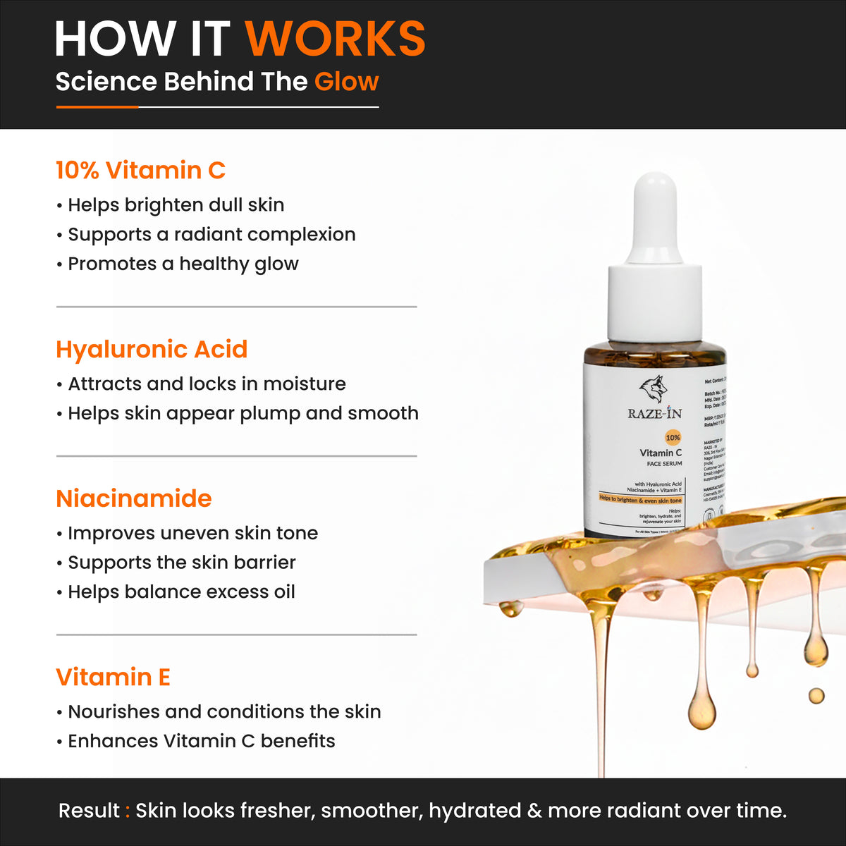 Vitamin C Face Serum (10%) — (Fades Dark Spots)