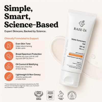 Matte Sunscreen Gel SPF 50 PA+++ (No White Cast) Hover