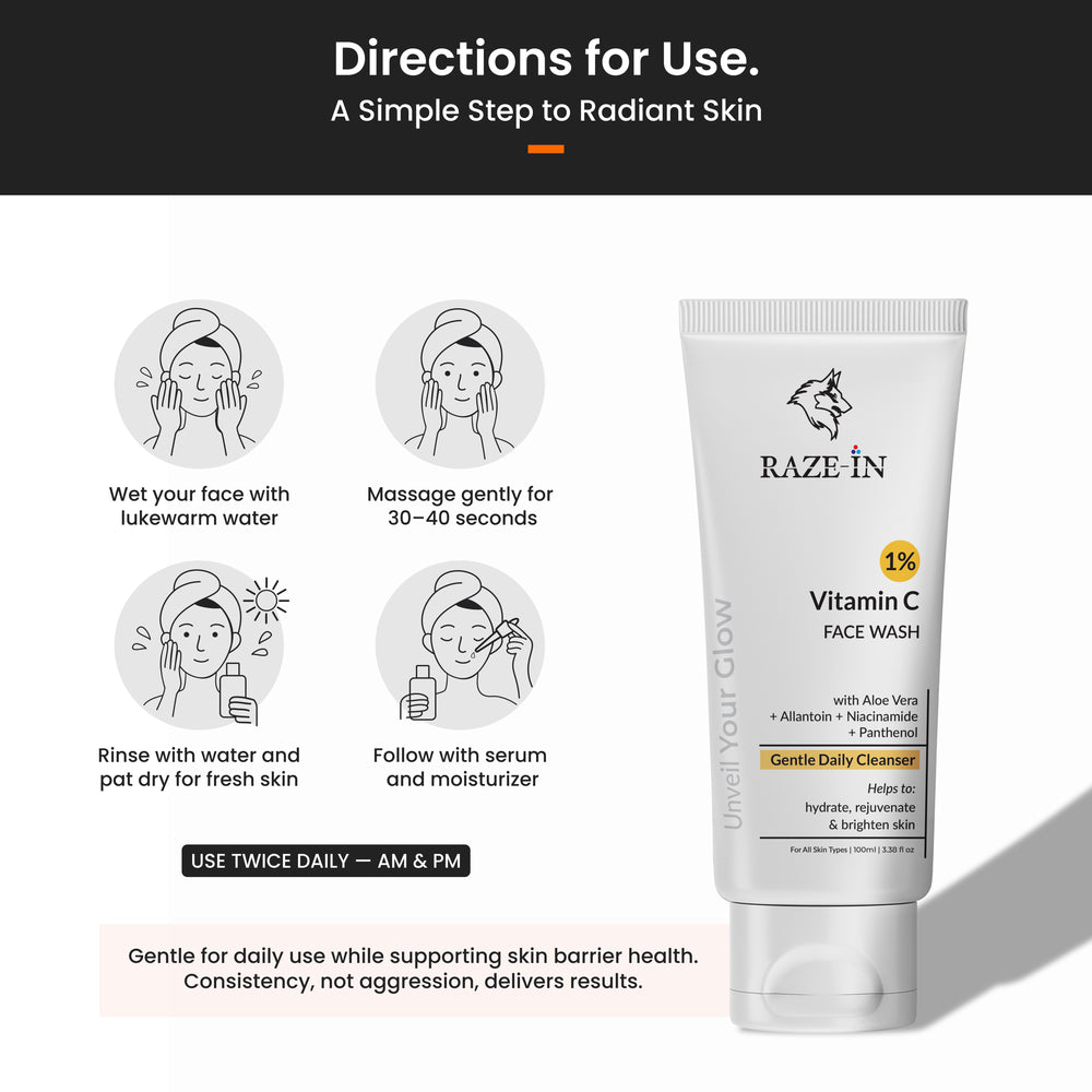 Vitamin C Face Wash (1%) — (Gentle, No Strip)
