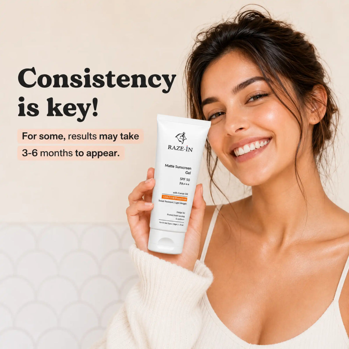 Matte Sunscreen Gel SPF 50 PA+++ (No White Cast)